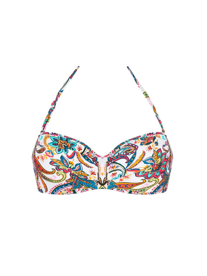 Antigel Swimwear By Lise Charmel - La Bayadere Strapless Bandeau Bikini Blanc Flashy