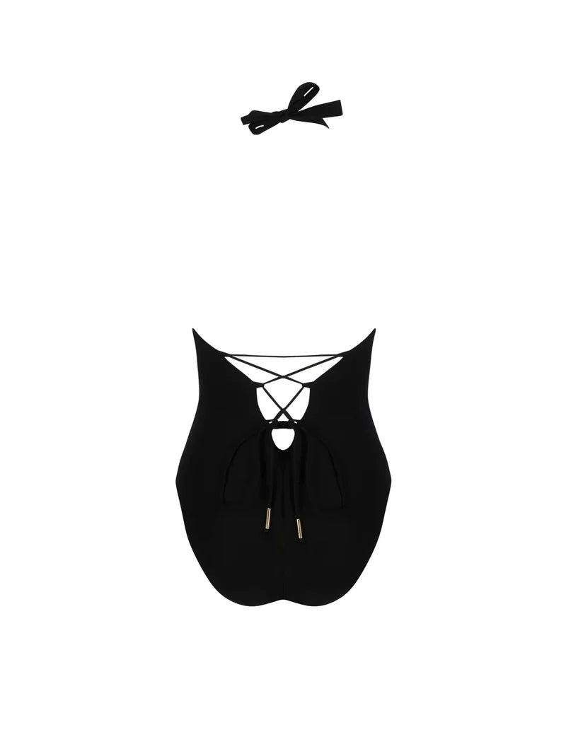 Antigel Swimwear by Lise Charmel - La Glam Tonique Wireless Seduction Halter Swimsuit Noir