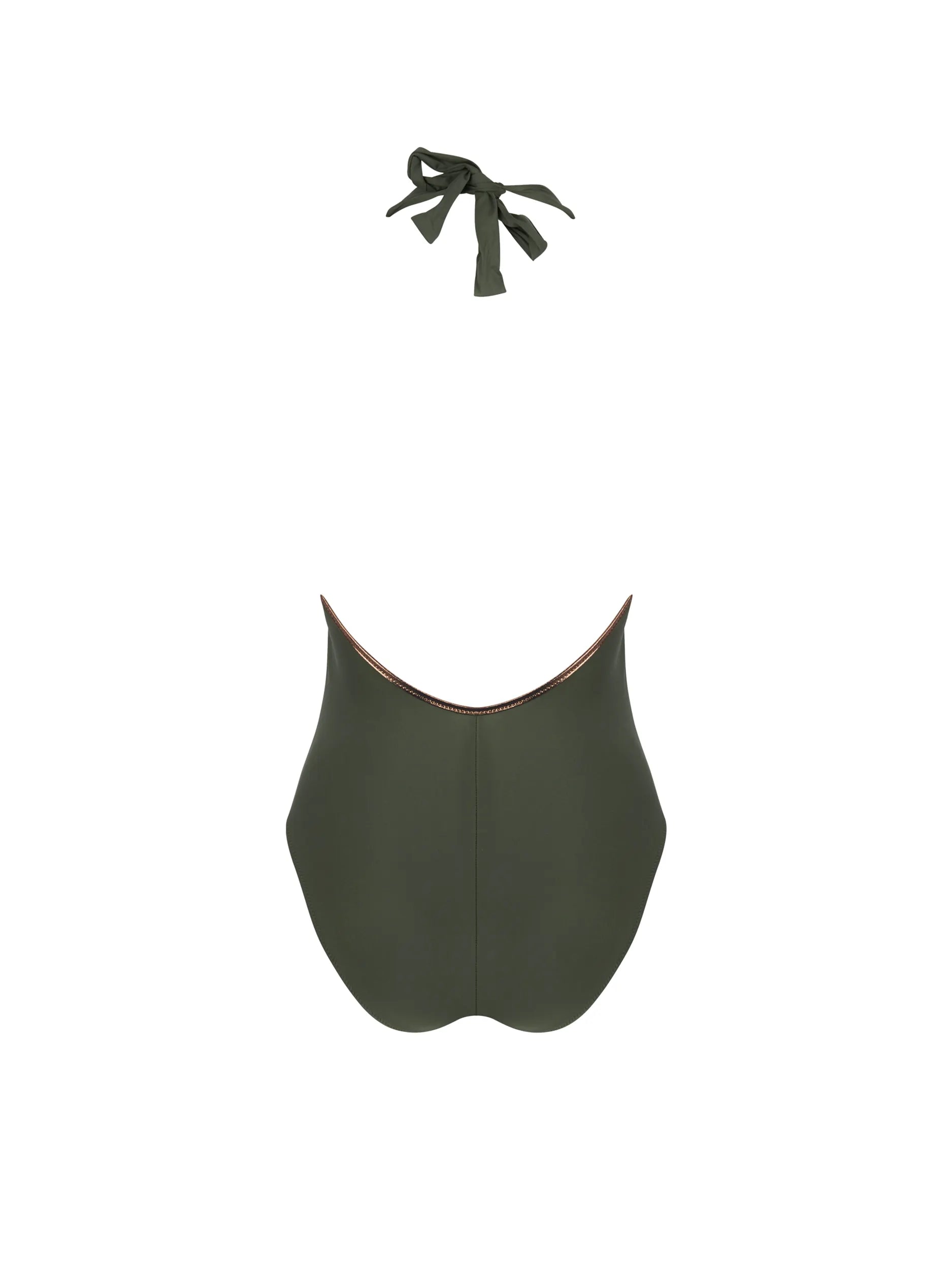 Antigel Swimwear by Lise Charmel - La Smartissime Seductive Wireless Swimsuit Kaki Bronze