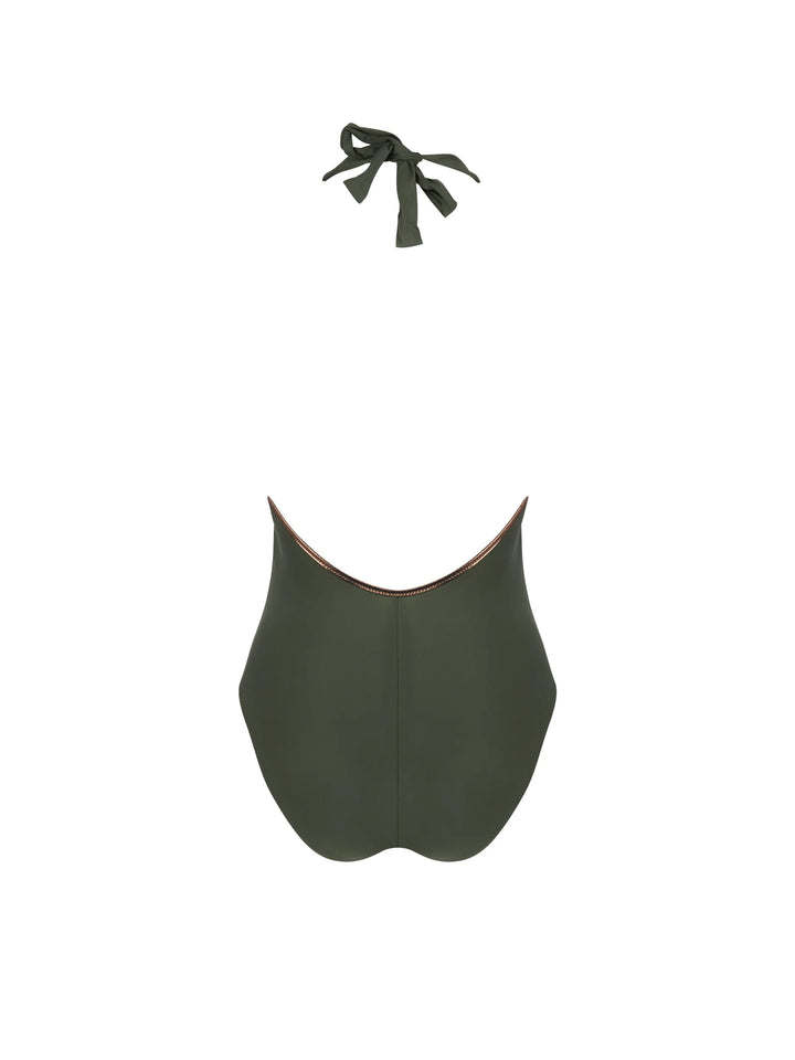 Antigel Swimwear by Lise Charmel - La Smartissime Seductive Wireless Swimsuit Kaki Bronze