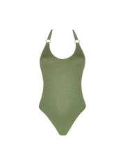 Antigel Swimwear by Lise Charmel - La Fashion Sirene Wireless Halterneck Swimsuit Vert Sirene
