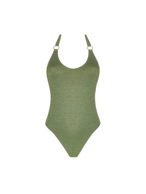 Antigel Swimwear by Lise Charmel - La Fashion Sirene Wireless Halterneck Swimsuit Vert Sirene