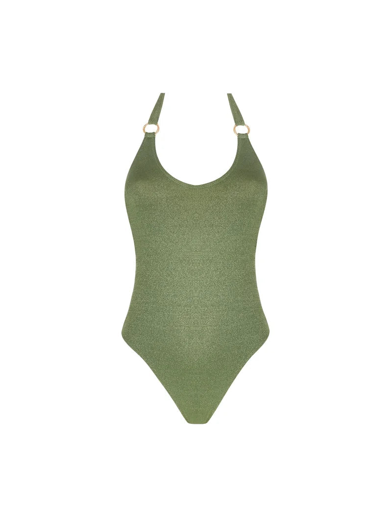 Antigel Swimwear by Lise Charmel - La Fashion Sirene Wireless Halterneck Swimsuit Vert Sirene