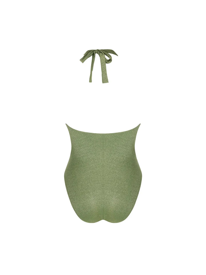 Antigel Swimwear by Lise Charmel - La Fashion Sirene Wireless Halterneck Swimsuit Vert Sirene