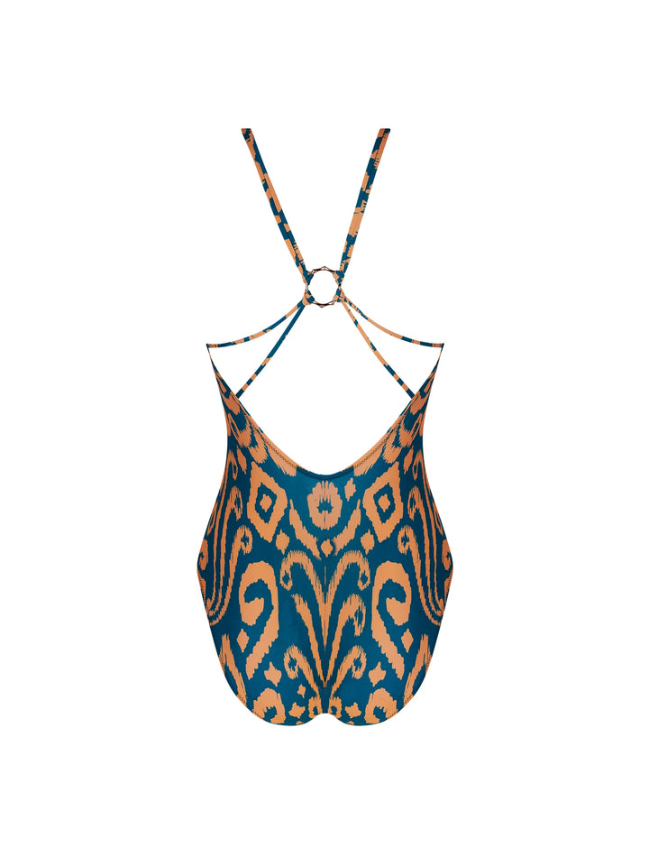 Antigel Swimwear By Lise Charmel - La Balinaise Unwired Swimsuit Ikat Vert Orange