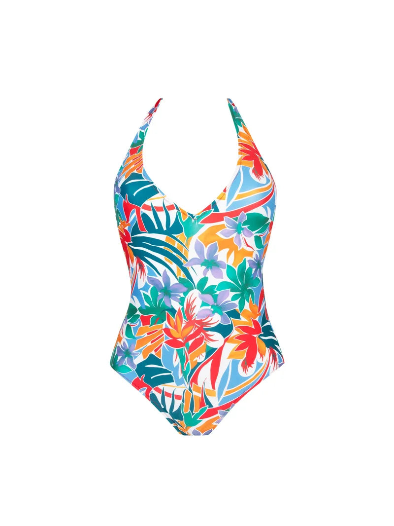 Antigel Swimwear by Lise Charmel - La Flaneuse Wireless Swimsuit Papiers Decoupes