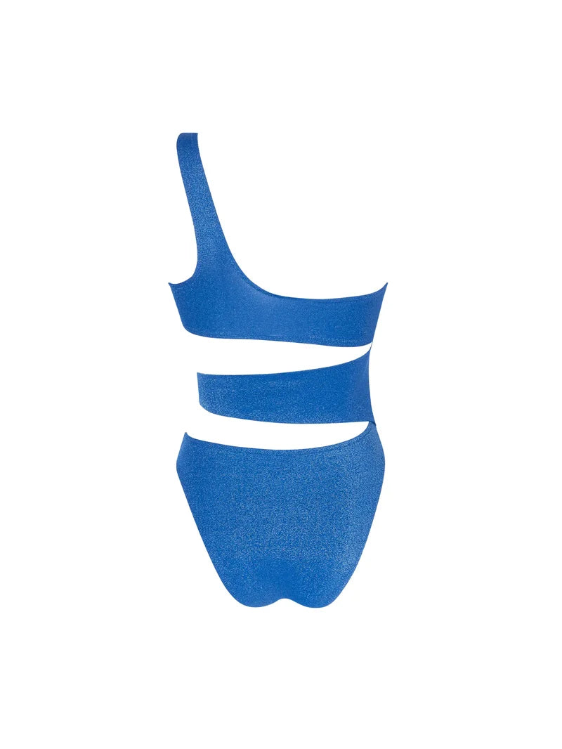 Antigel Swimwear by Lise Charmel - La Fashion Sirene Asymmetrical Trikini Bleu Sirene