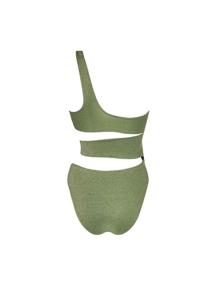 Antigel Swimwear by Lise Charmel - La Fashion Sirene Asymmetrical Trikini Vert Sirene