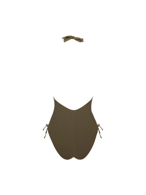 Antigel Swimwear By Lise Charmel - La Chiquissima Plunging Back Swimsuit Kaki Chic
