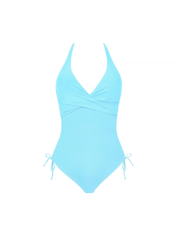 Antigel Swimwear By Lise Charmel - La Chiquissima Plunging Back Swimsuit Turquoise Chic