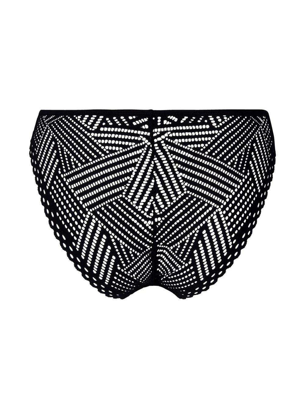 Antigel By Lise Charmel Tressage Graphic Low Waist Brief - Tressage Noir Brief Antigel by Lise Charmel 