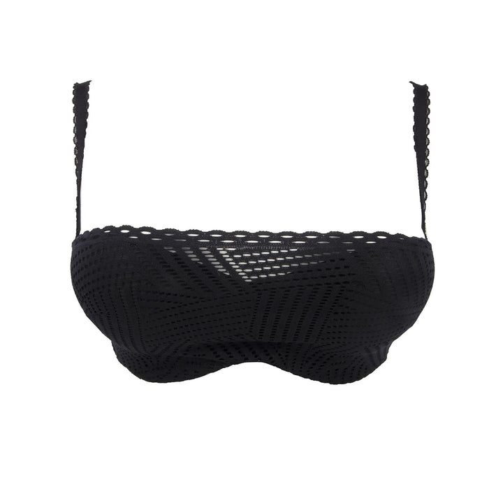 Antigel By Lise Charmel Tressage Graphic Strapless Bra - Tressage Noir Strapless Bra Antigel by Lise Charmel