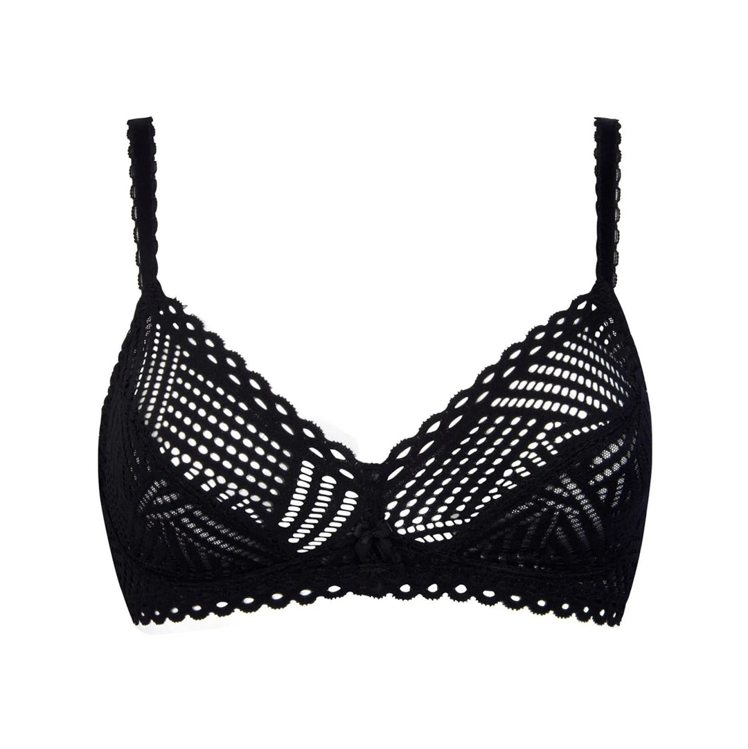 Antigel By Lise Charmel Tressage Graphic Non Wire Bra - Tressage Noir Soft Bra Antigel by Lise Charmel 