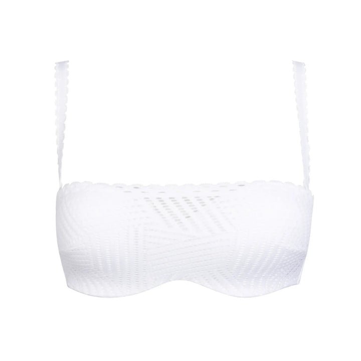 Antigel von Lise Charmel – Tressage Graphic trägerloser Bandeau-BH Tressage Blanc