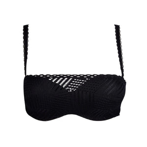 Antigel By Lise Charmel - Tressage Graphic Strapless Bandeau Bra Tressage Noir