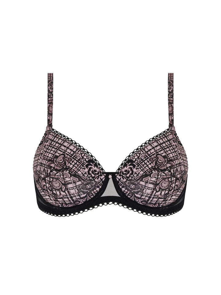Antigel By Lise Charmel - Tartan Glamour 3 Parts Full Cup Bra Rose Tartan