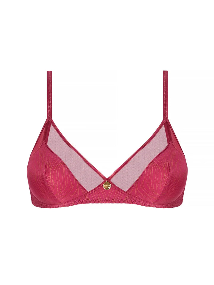 Antigel By Lise Charmel - Ballerine Des Ondes Wireless Triangle Bra Or Cerise