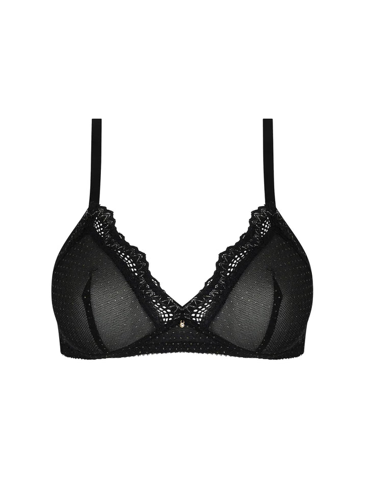 Antigel by Lise Charmel - Nuit Des Etoiles Wireless Triangle Bra Noir Or