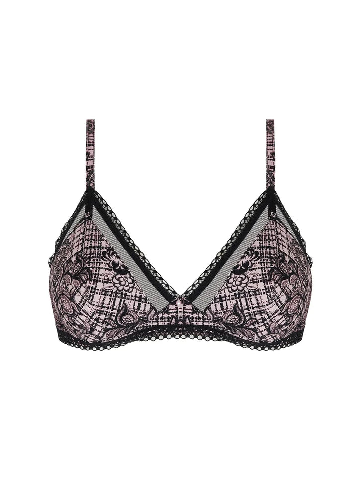 Antigel By Lise Charmel - Tartan Glamour Wireless Triangle Bra Rose Tartan