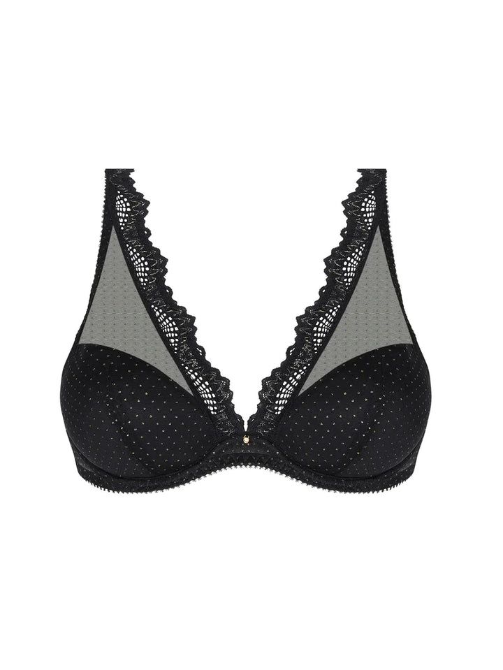 Antigel by Lise Charmel - Nuit Des Etoiles Light Padded Bra Noir Or