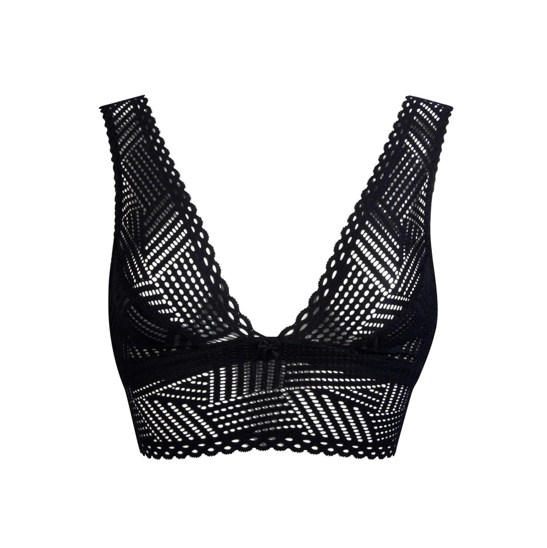 Antigel By Lise Charmel Tressage Graphic Bralette - Tressage Noir Soft Bra Antigel by Lise Charmel 