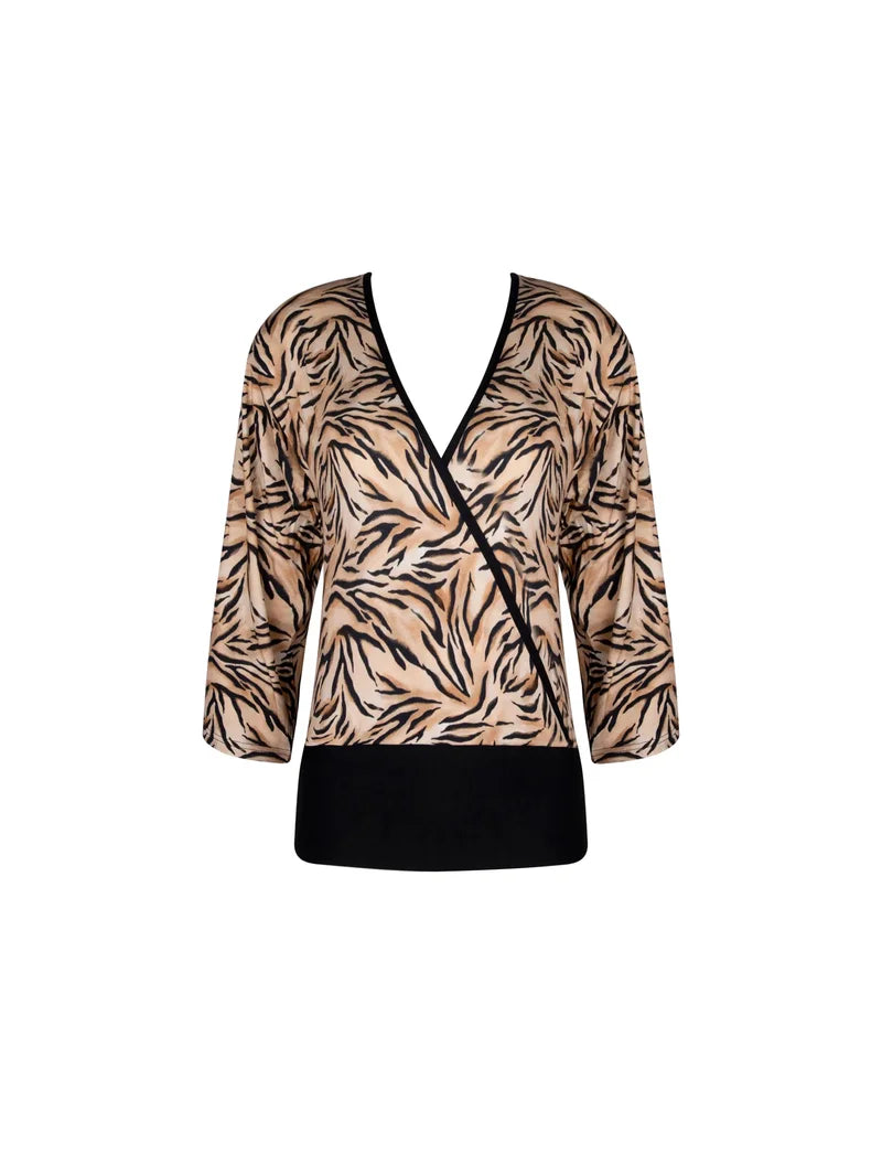 Antigel by Lise Charmel - Tigre Rebelle Wrap-Over Top Tigre Blond