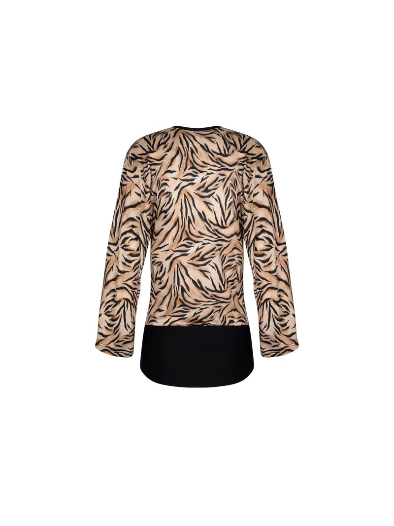 Antigel by Lise Charmel - Tigre Rebelle Wrap-Over Top Tigre Blond