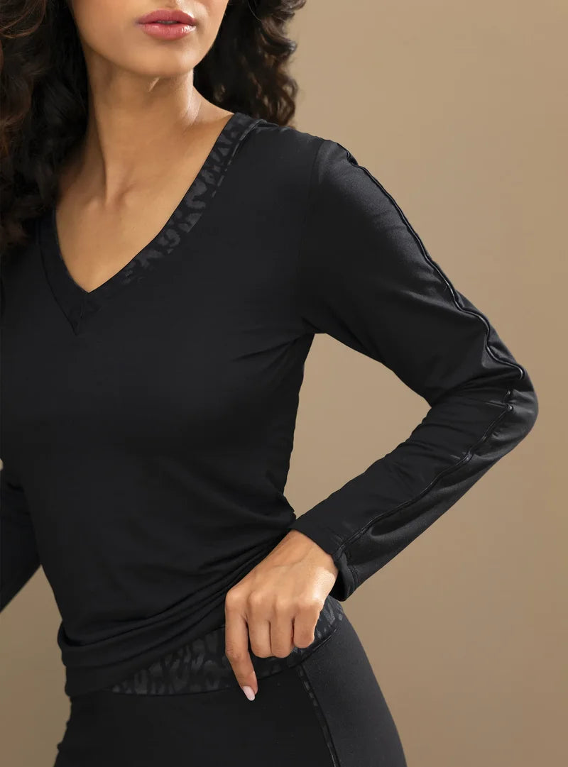 Antigel by Lise Charmel - Sensualite Fauve Long Sleeved Top Noir