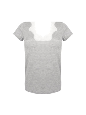 Antigel by Lise Charmel - Simply Perfect Short-Sleeved Top Chiné Gris