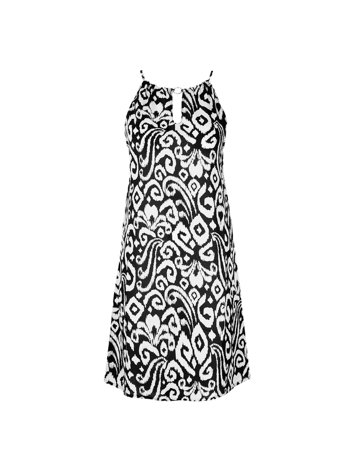 Antigel Swimwear By Lise Charmel - La Balinaise Sleeveless Dress Ikat Blanc Noir