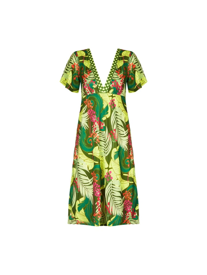 Antigel Swimwear By Lise Charmel - La Venus Nature Short Sleeved Dress Vert Tropic