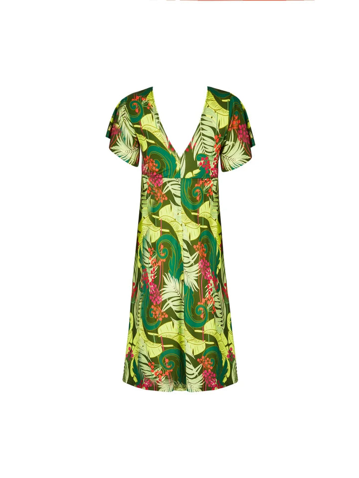 Antigel Swimwear By Lise Charmel - La Venus Nature Short Sleeved Dress Vert Tropic