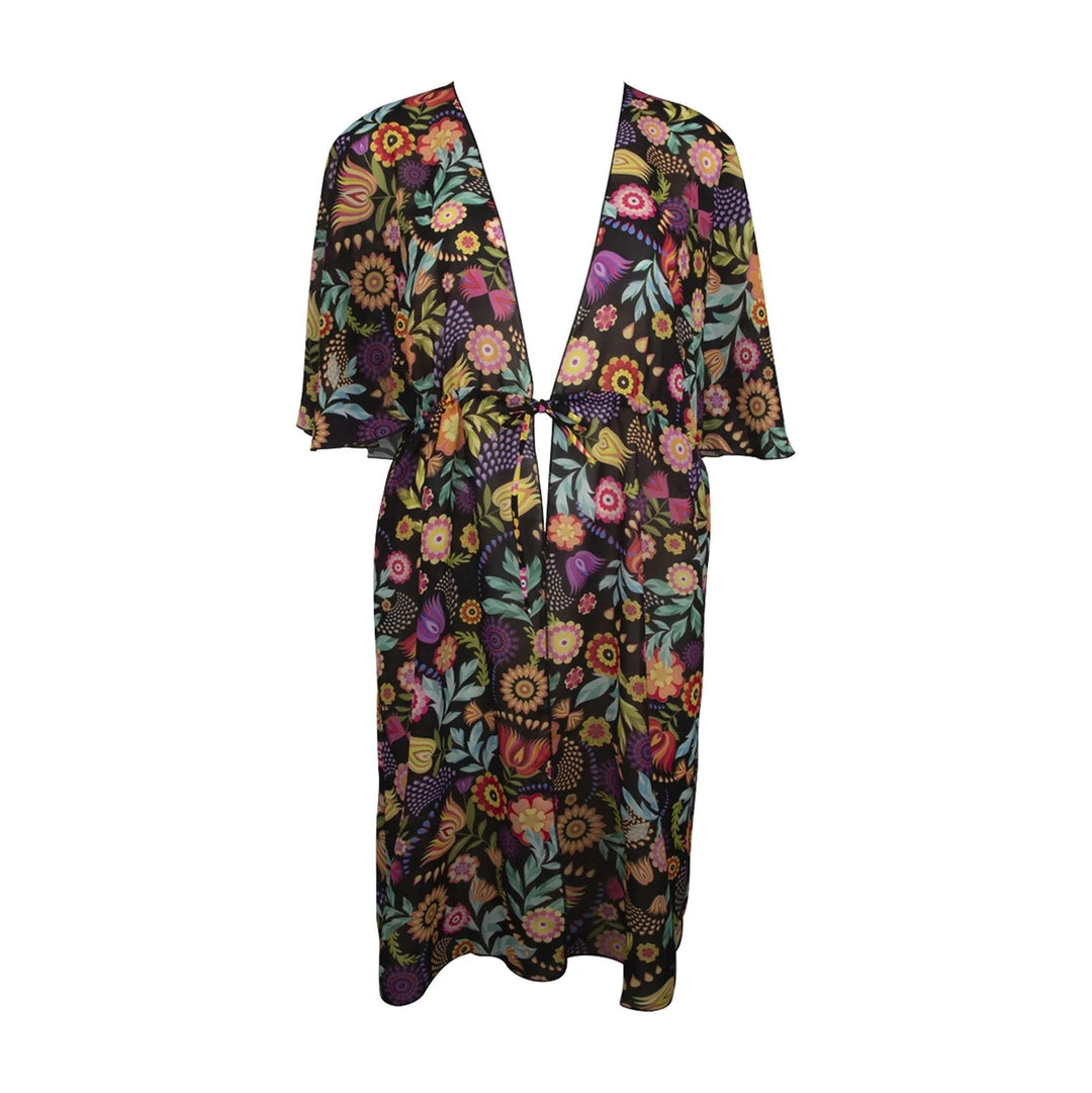 Antigel-Bademode - La Muse En Fleurs Geöffnetes Kimono-Blumenstrauß-Radieux-Strandkleid Antigel-Bademode von Lise Charmel