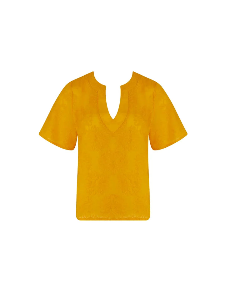 Antigel Swimwear by Lise Charmel - La Boheme Antigel Short Sleeved Top Jaune Paille