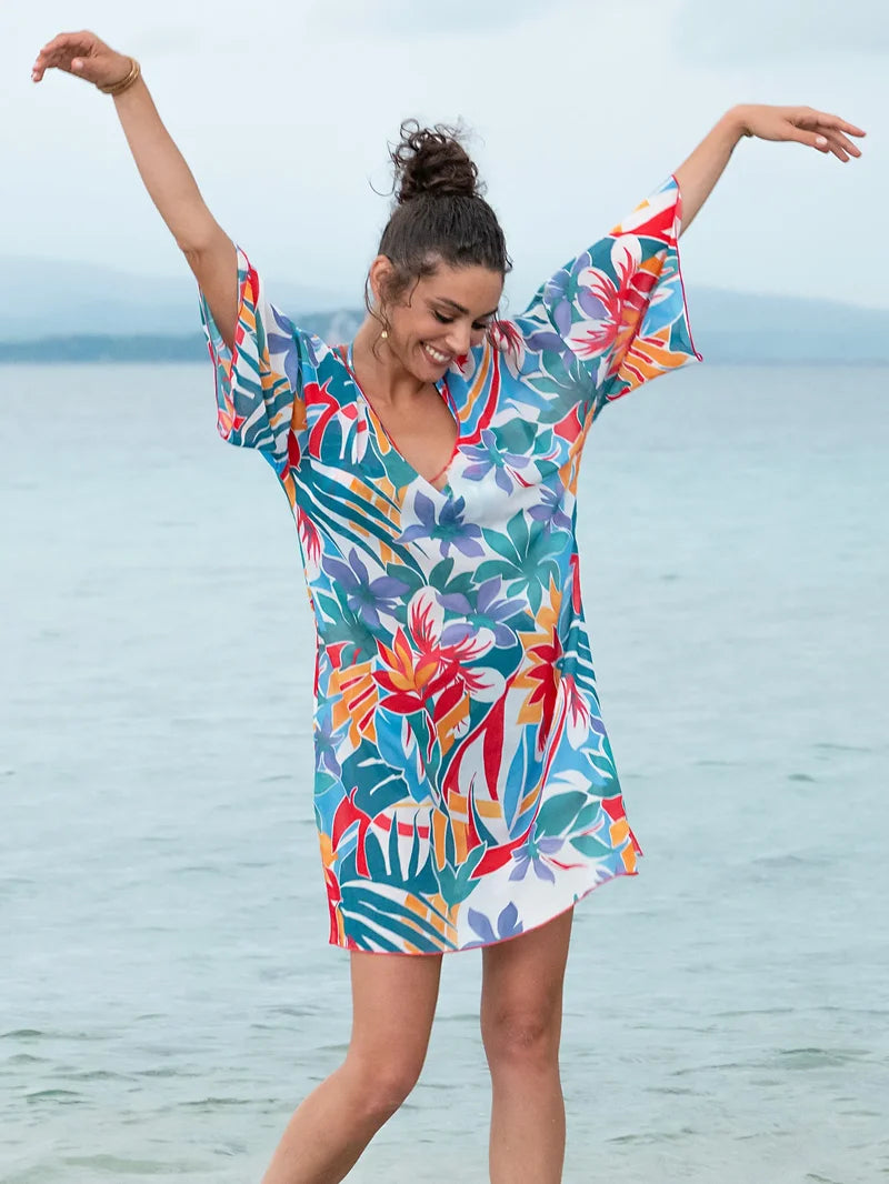 Antigel Swimwear by Lise Charmel - La Flaneuse Tunic Beach Cover-Up Papiers Decoupes