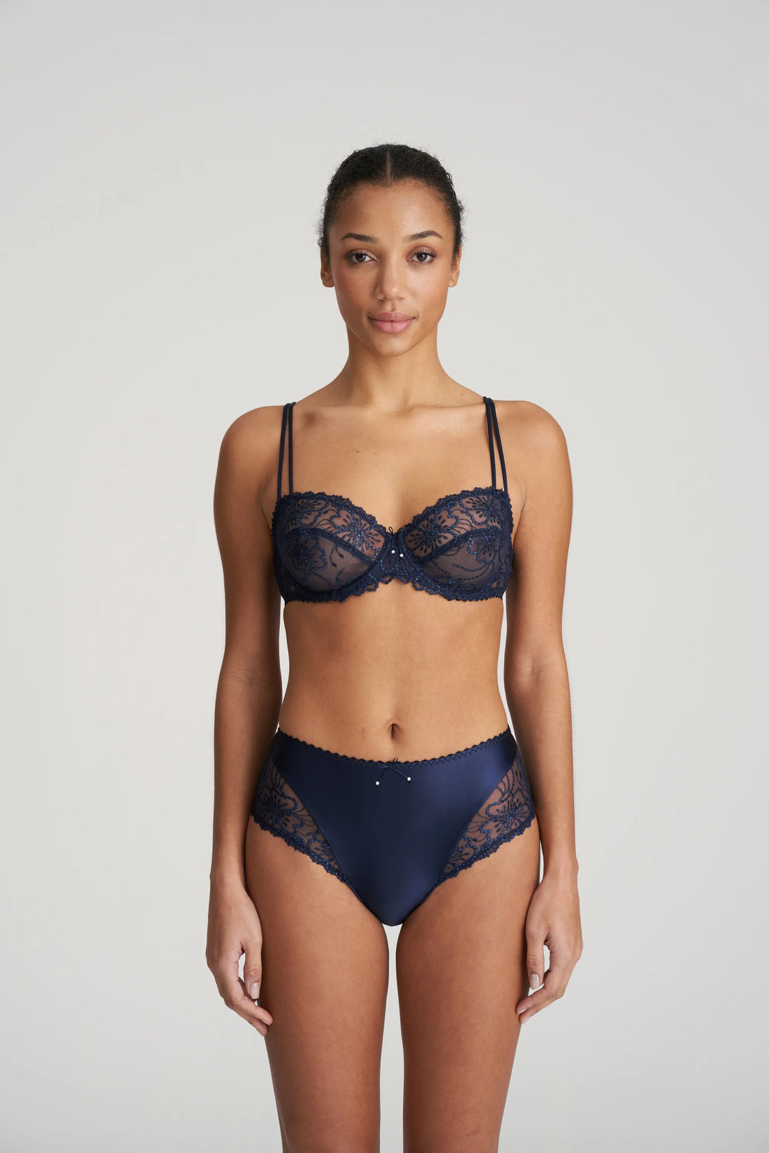 Marie Jo - Jane Balcony Bra Horizontal Seam Velvet Blue