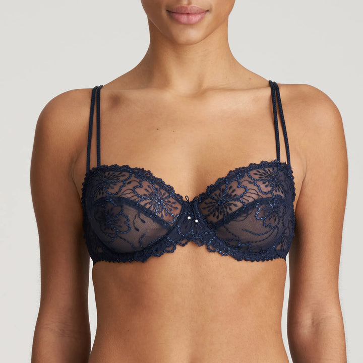 Marie Jo - Jane Balcony Bra Horizontal Seam Velvet Blue