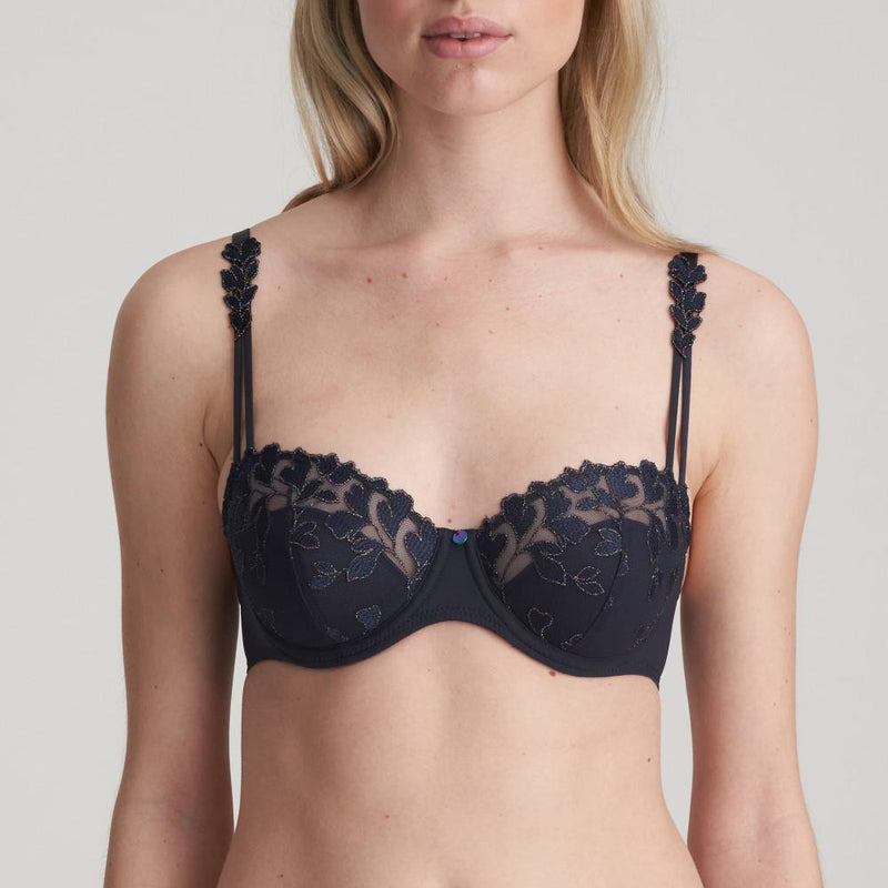 Marie Jo Leda Balcony Padded With Seam - Blue Balcony Bra Marie Jo