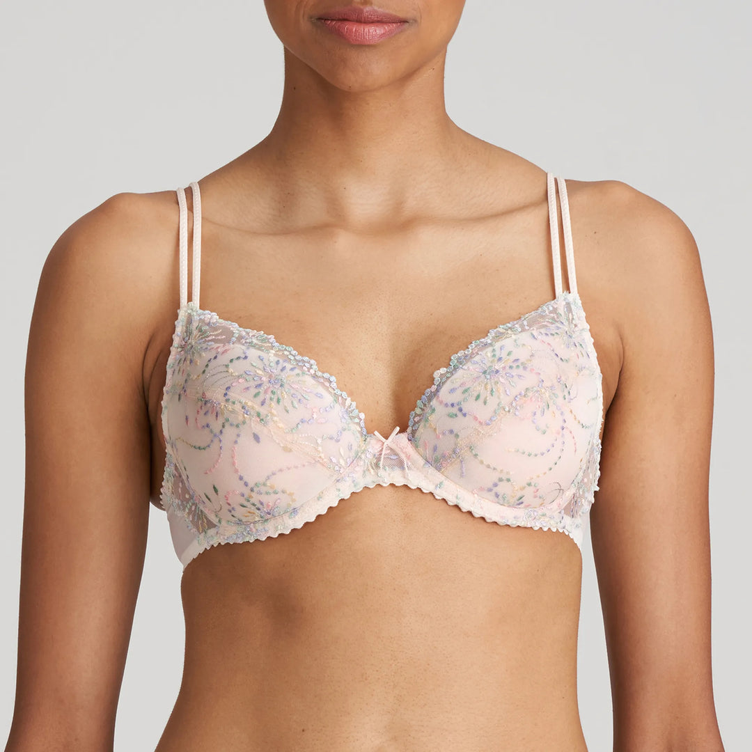Marie Jo Jane Push Up Bra Removable Pads Boudoir Cream Ouh La La
