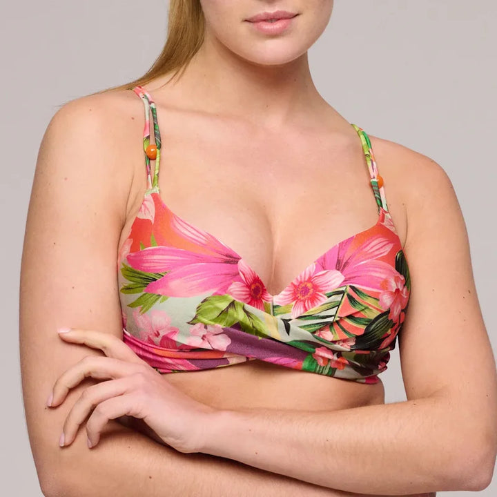 Marie Jo Swimwear - Norma Jeanne Padded Plunge Bikini Top Tropical Sunset