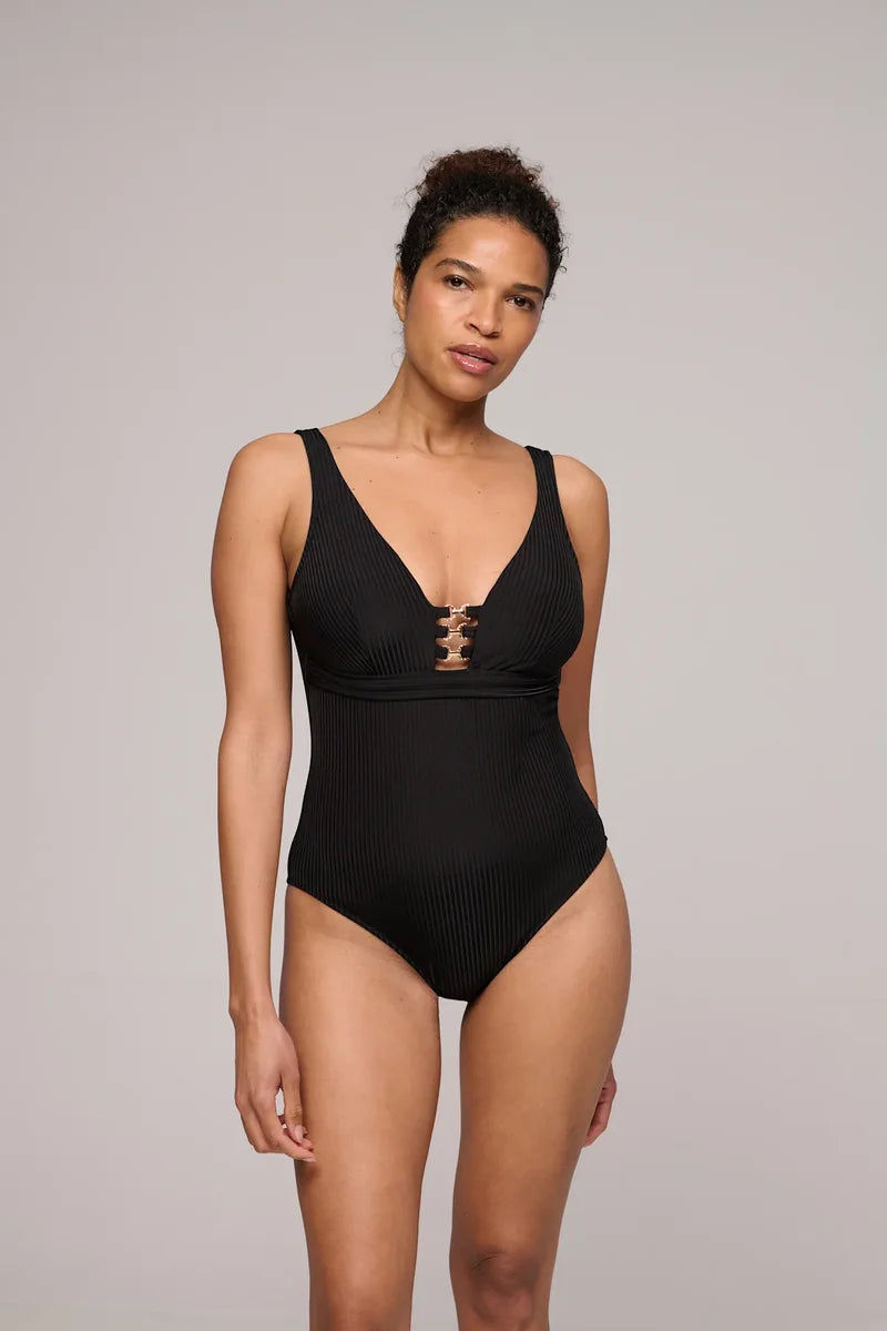 Marie Jo Swimwear - Emly Wireless Plunge Swimsuit Black