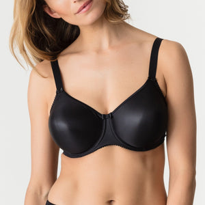 PrimaDonna Satin Seamless Non Padded Bra Black