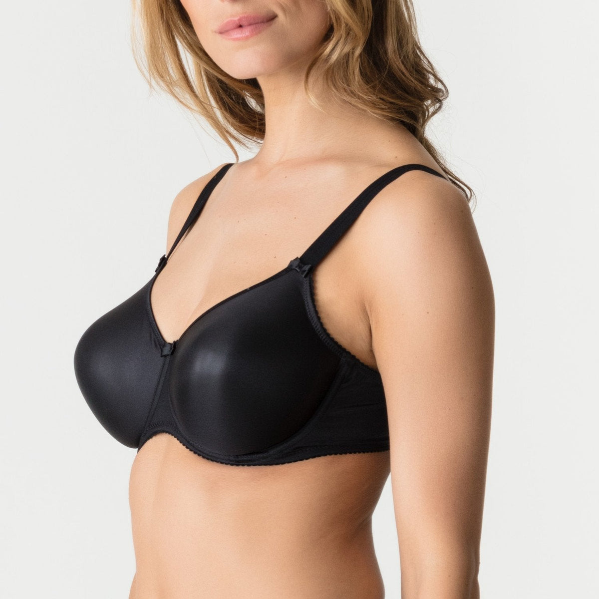 PrimaDonna Satin Seamless Non Padded Bra Black