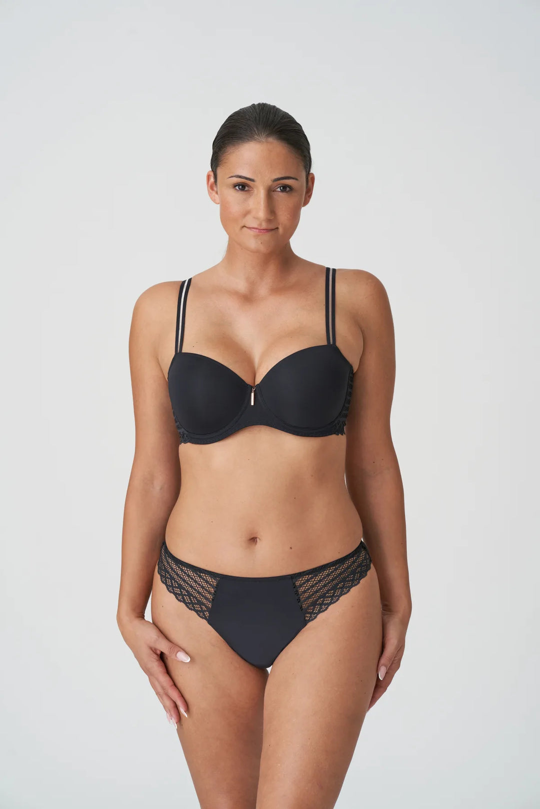 Primadonna Twist - East End Padded Balcony Bra Charcoal