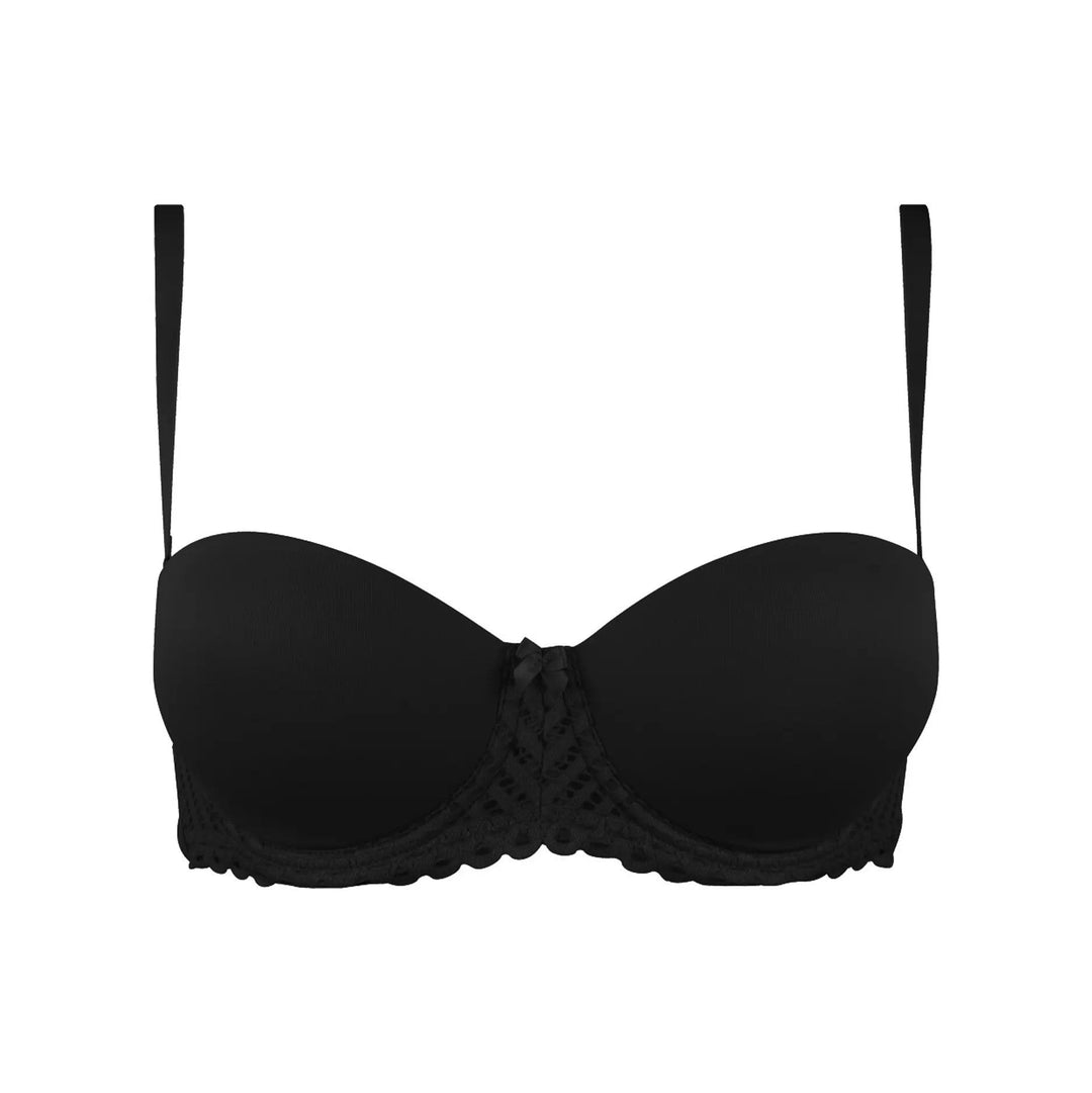 Antigel By Lise Charmel Tressage Graphic Strapless - Tressage Noir Strapless Bra Antigel by Lise Charmel 