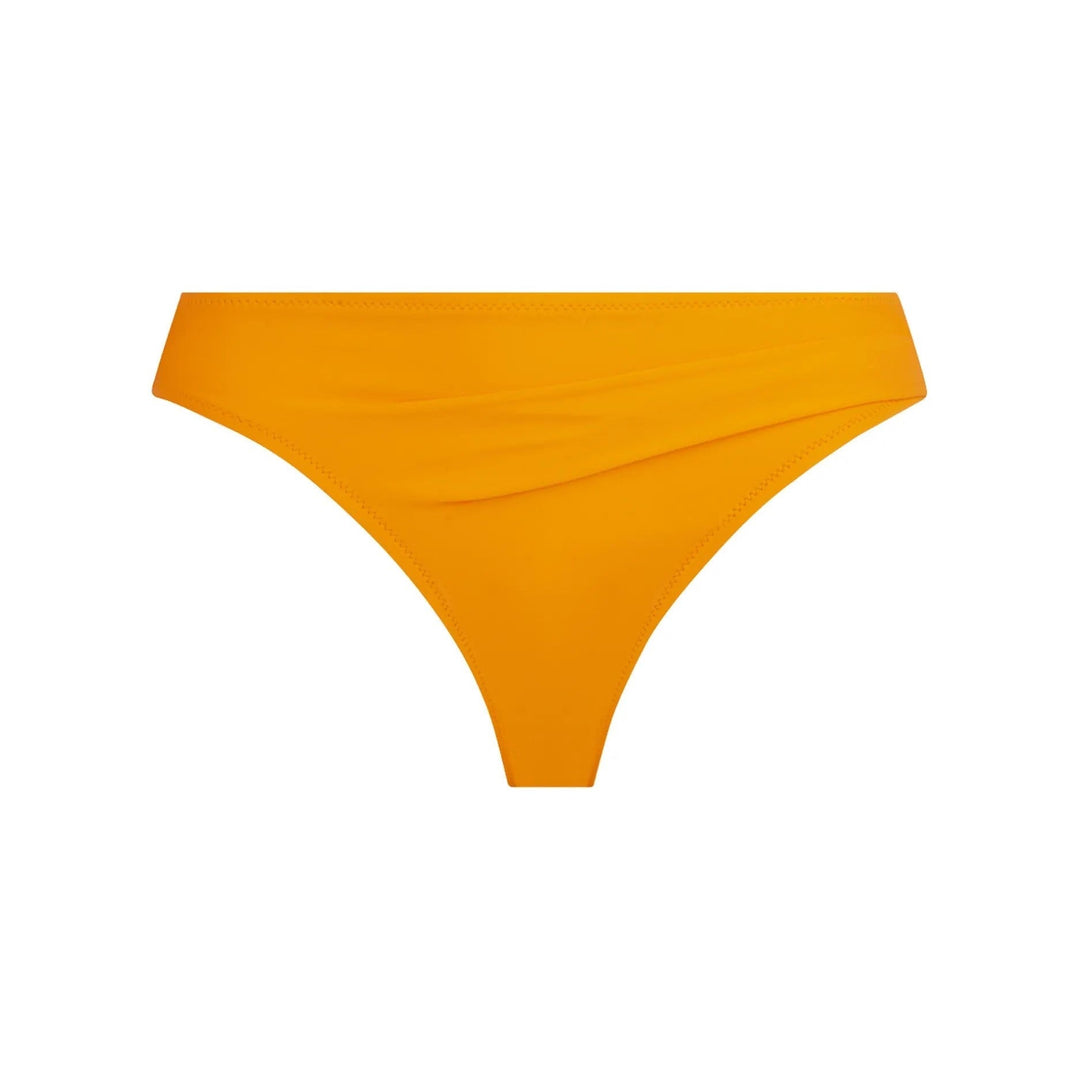 Antigel von Lise Charmel - La Chiquissima Bikini-Slip, breite Seite und Unterseite, orangefarbener, durchgehender Bikini-Slip, Antigel-Bademode von Lise Charmel