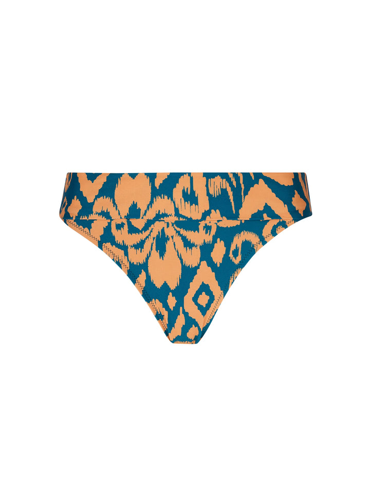 Antigel Swimwear by Lise Charmel - La Balinaise Bikini Wide Side Bottom Ikat Vert Orange