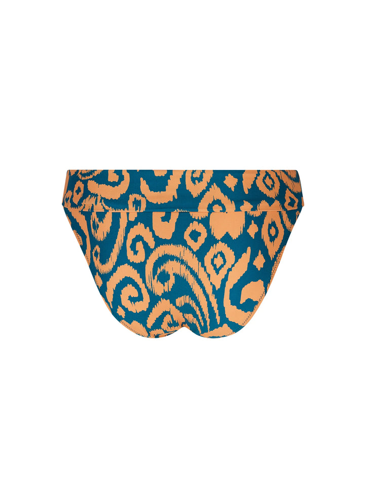 Antigel Swimwear by Lise Charmel - La Balinaise Bikini Wide Side Bottom Ikat Vert Orange
