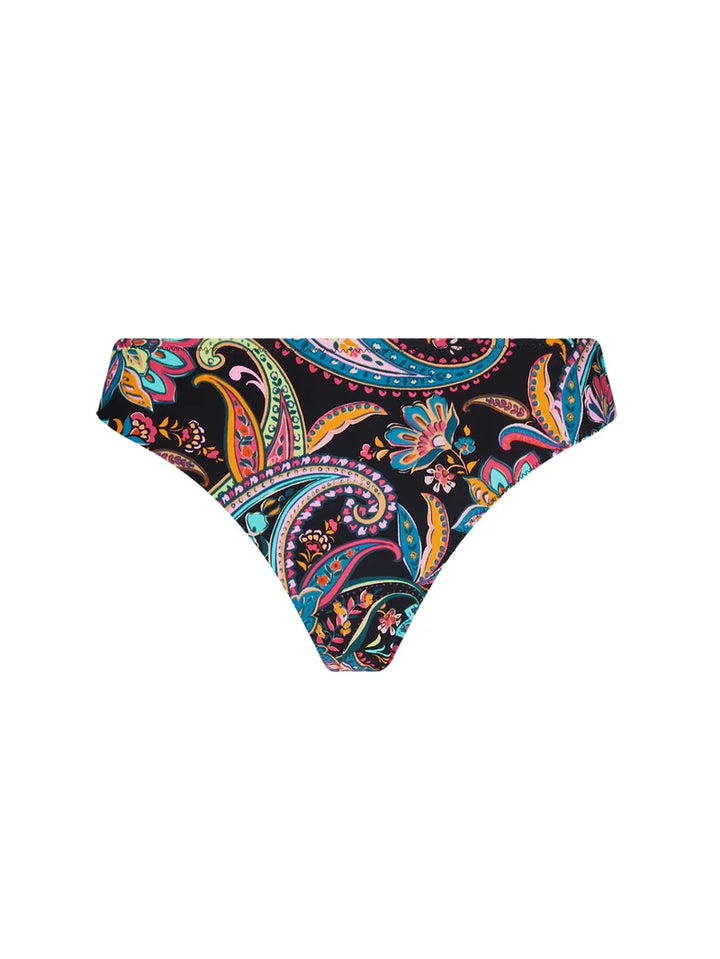 Antigel Swimwear By Lise Charmel - La Bayadere Wide Sided Bikini Brief Noir Flashy