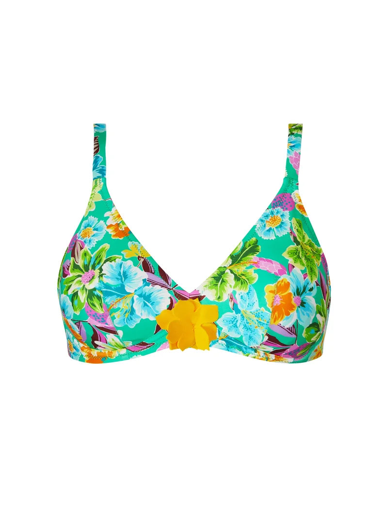 Antigel Swimwear by Lise Charmel - La Feminissima Halter Underwired Bikini Top Vert Emeraude